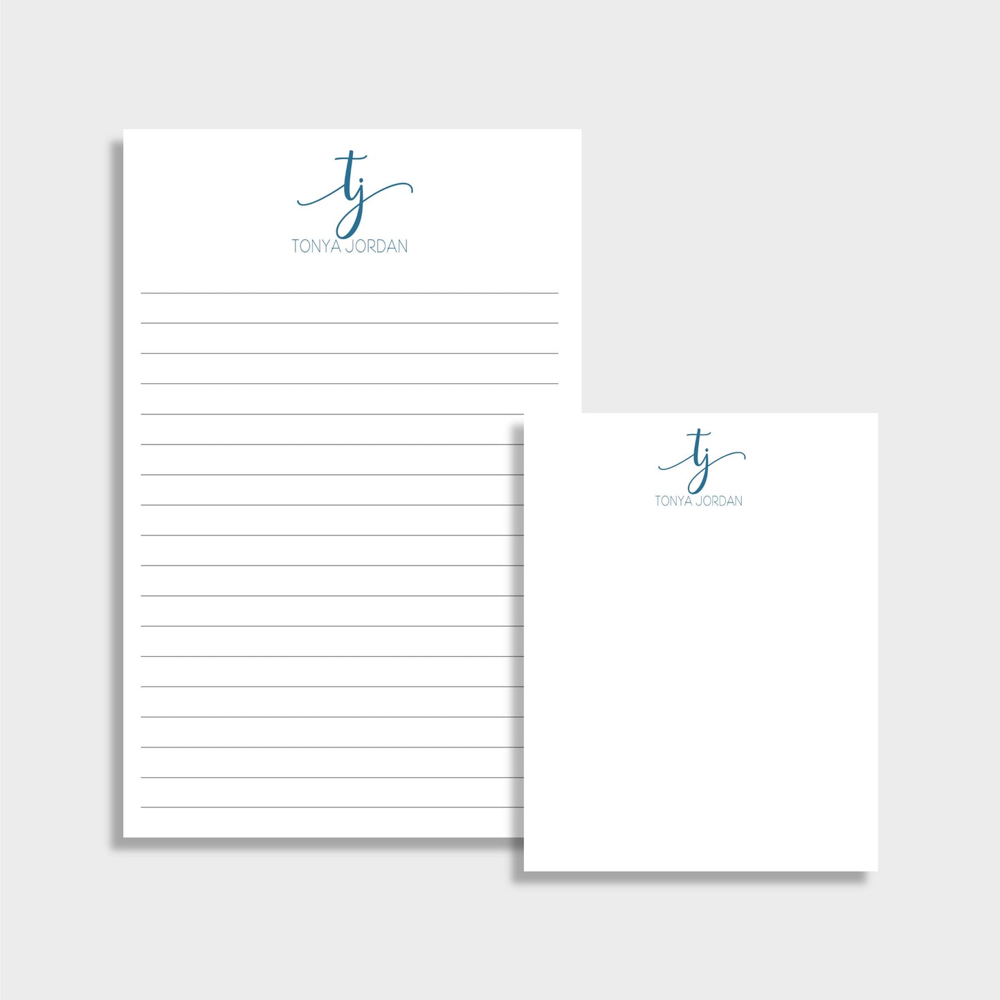 Double Letter Personalized Notepad