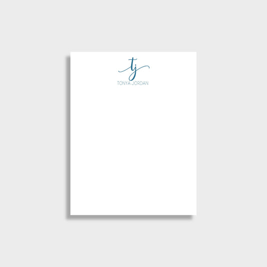 Double Letter Personalized Notepad