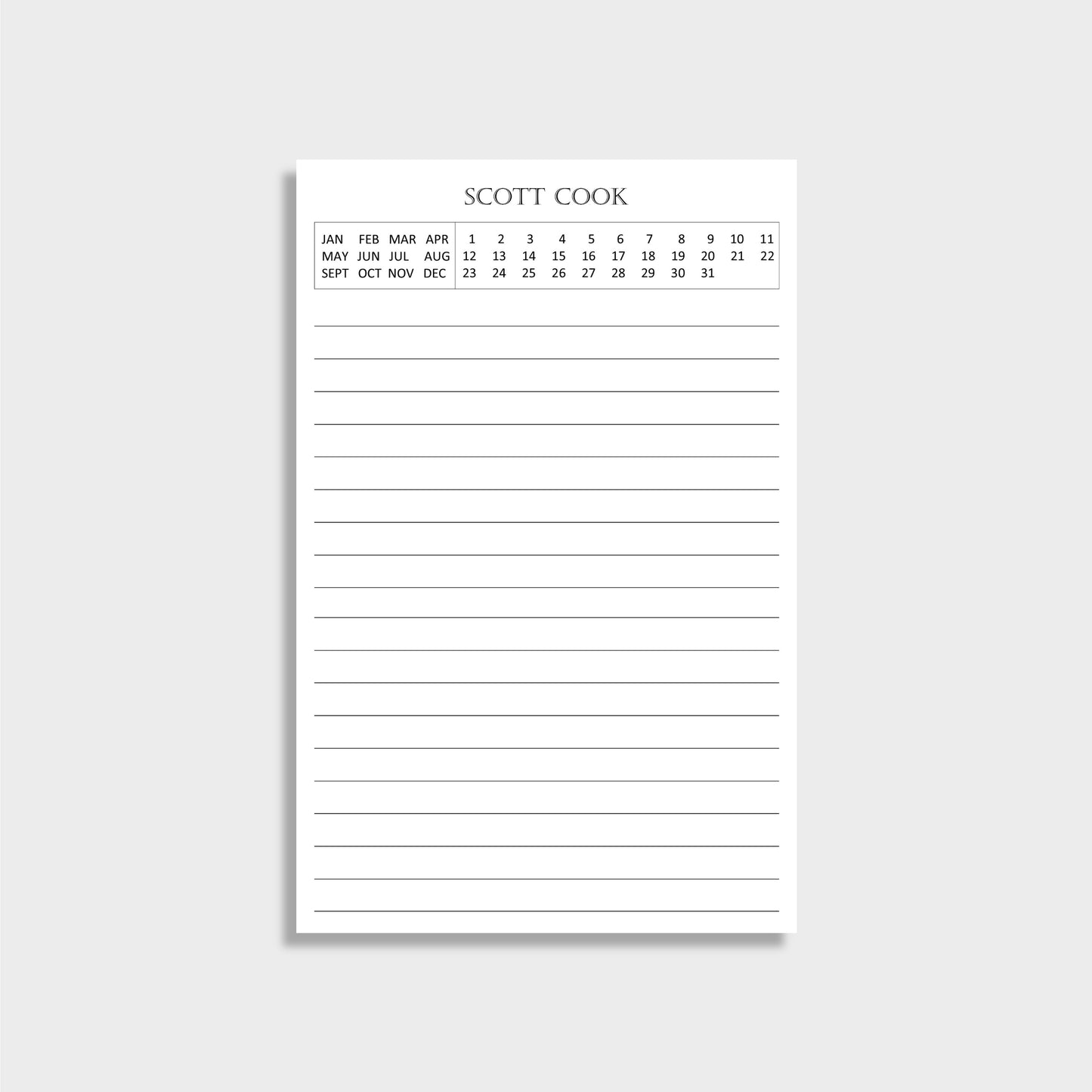 Executive Portfolio Personalized Notepad