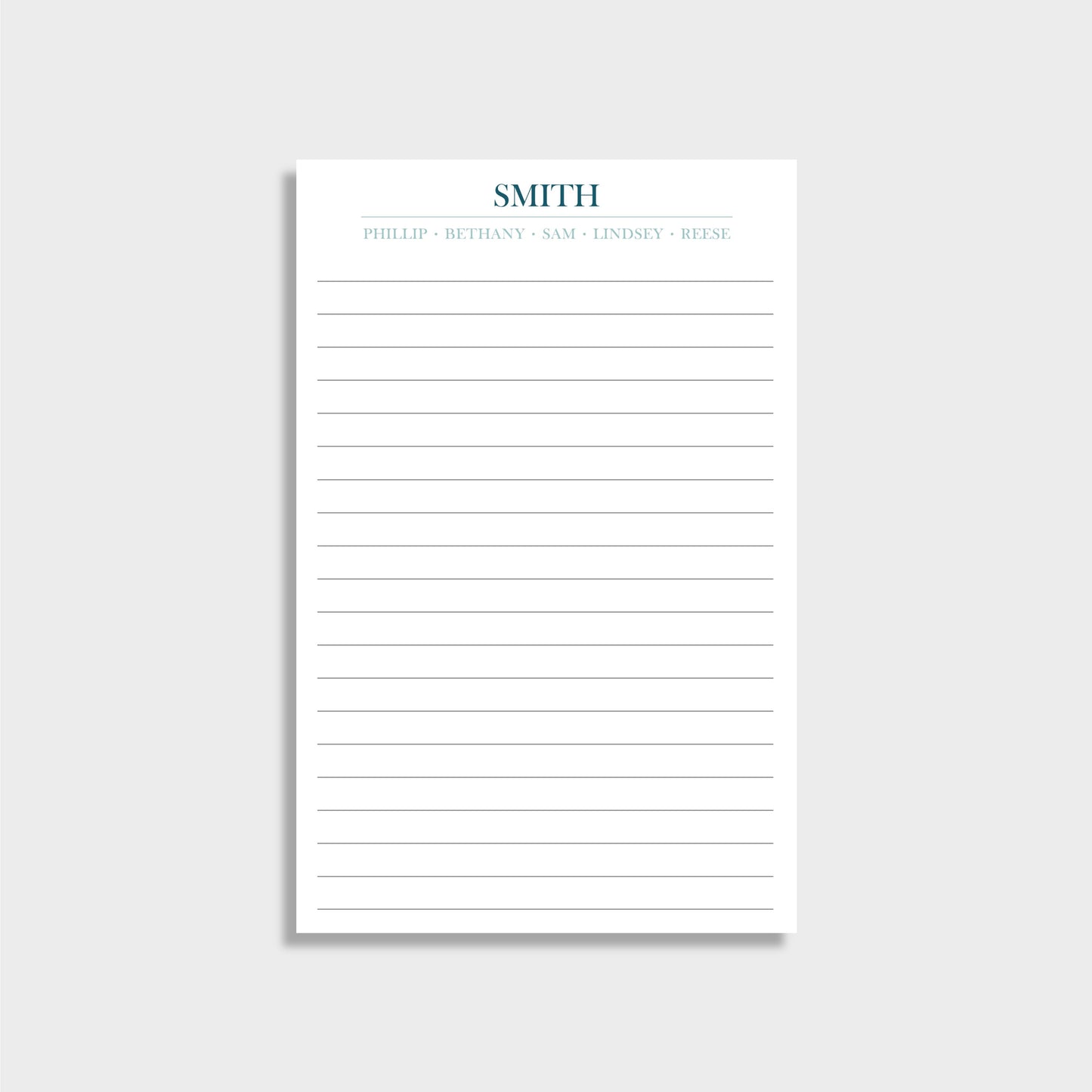Family Circle Personalized Notepad