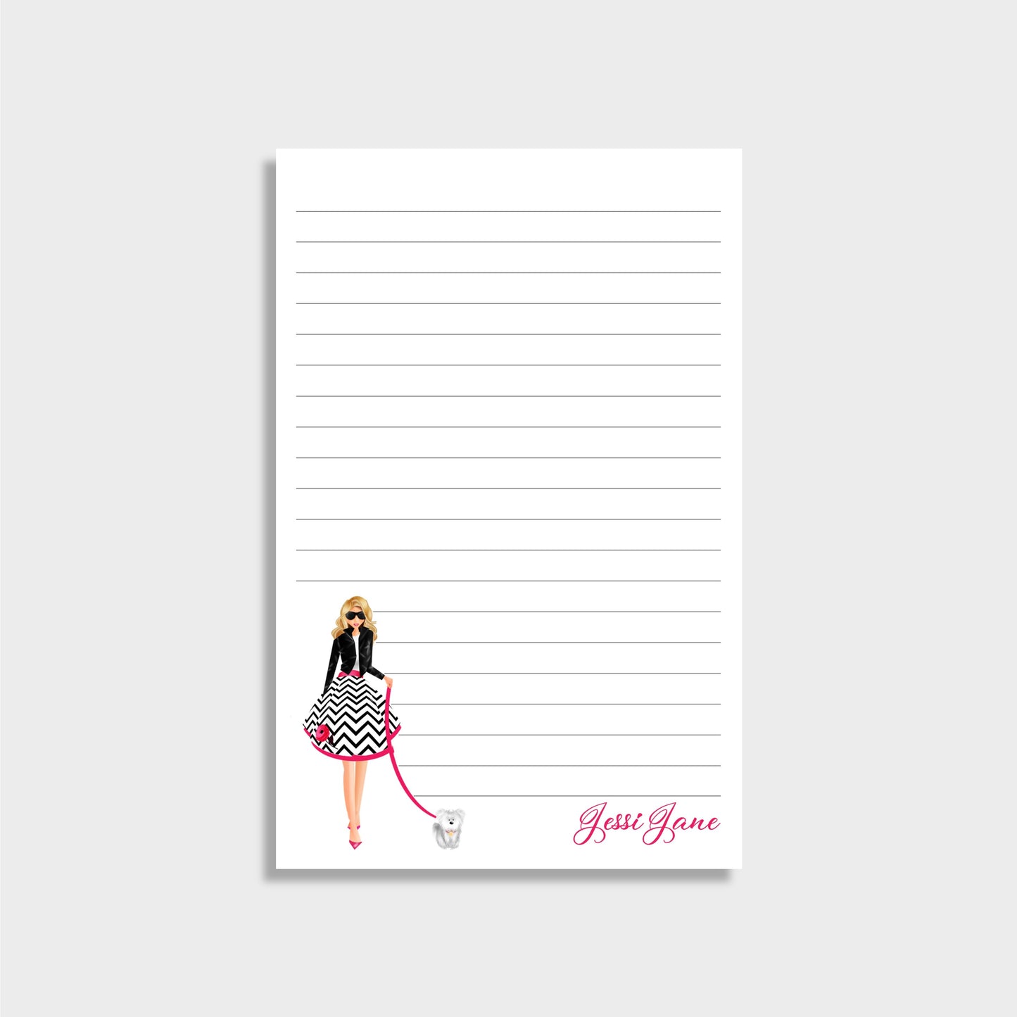 Just a Girl and Her Dog Personalized Notepad