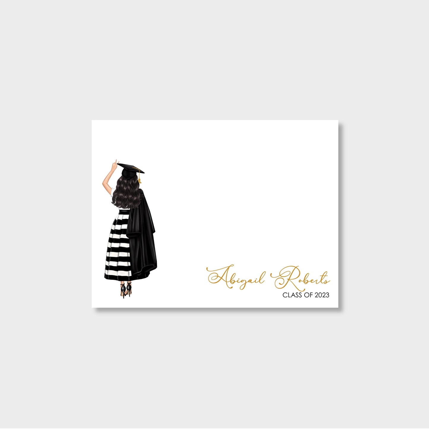 Graduate Girl or Boy Thank You Personalized Notecard Stationery