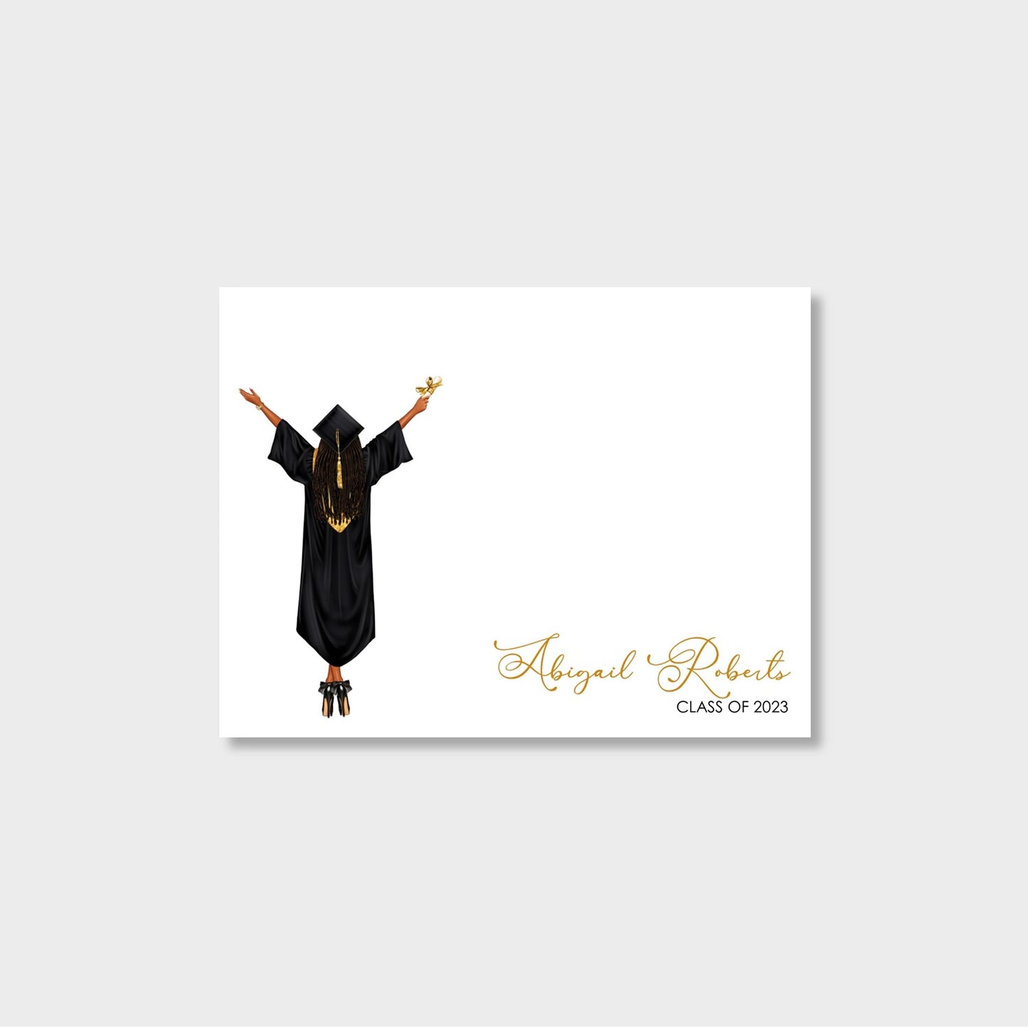 Graduate Girl or Boy Thank You Personalized Notecard Stationery