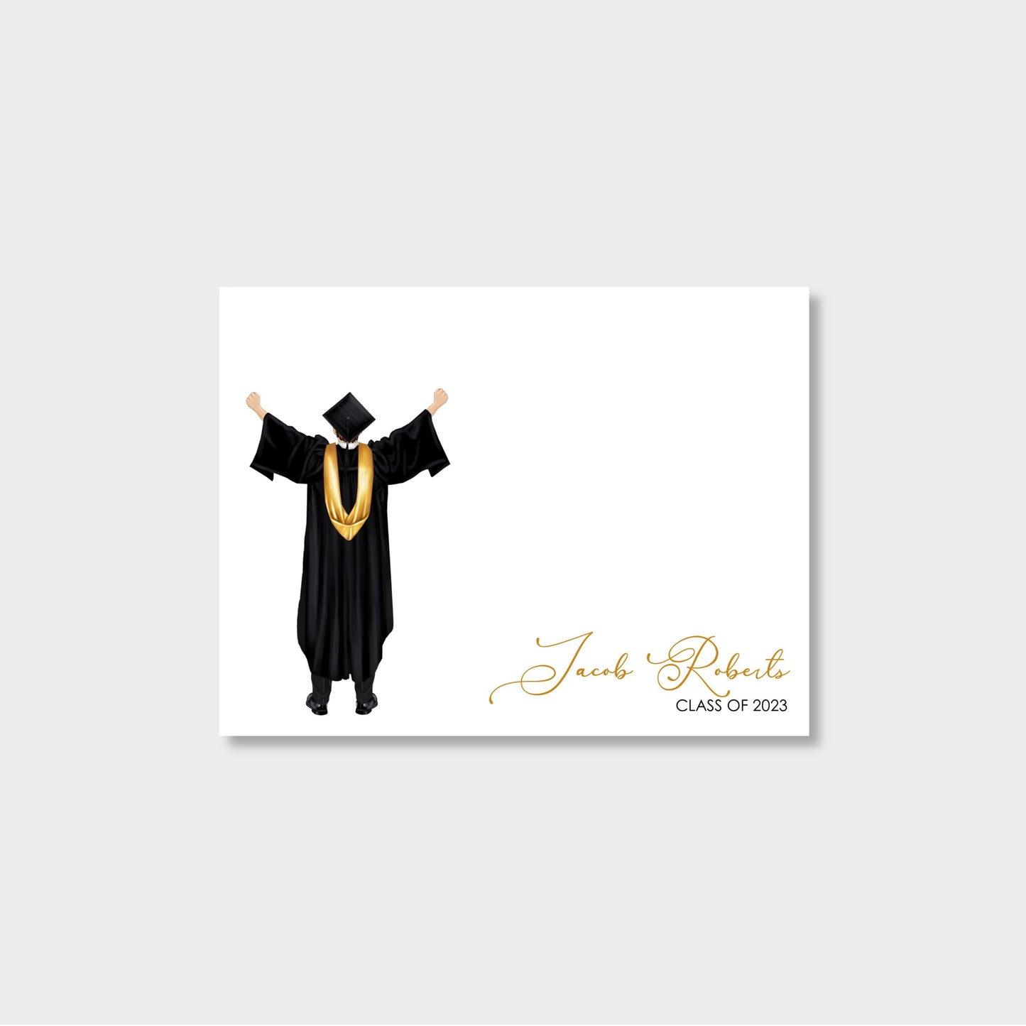 Graduate Girl or Boy Thank You Personalized Notecard Stationery