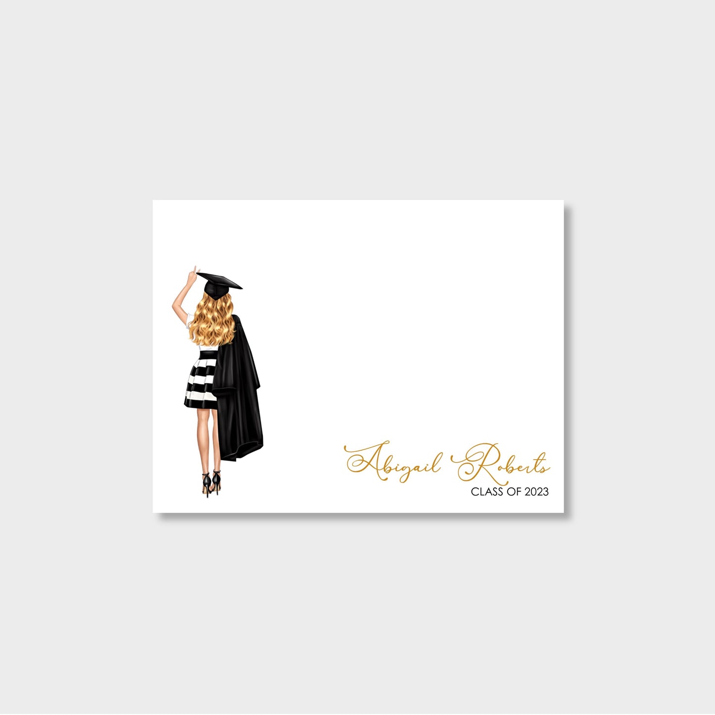 Graduate Girl or Boy Thank You Personalized Notecard Stationery