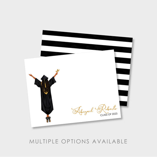 Graduate Girl or Boy Thank You Personalized Notecard Stationery