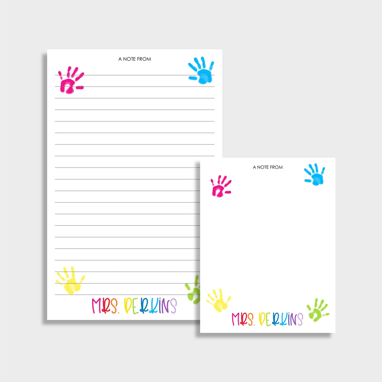 Little Hands Personalized Pre-School Teacher Notepad