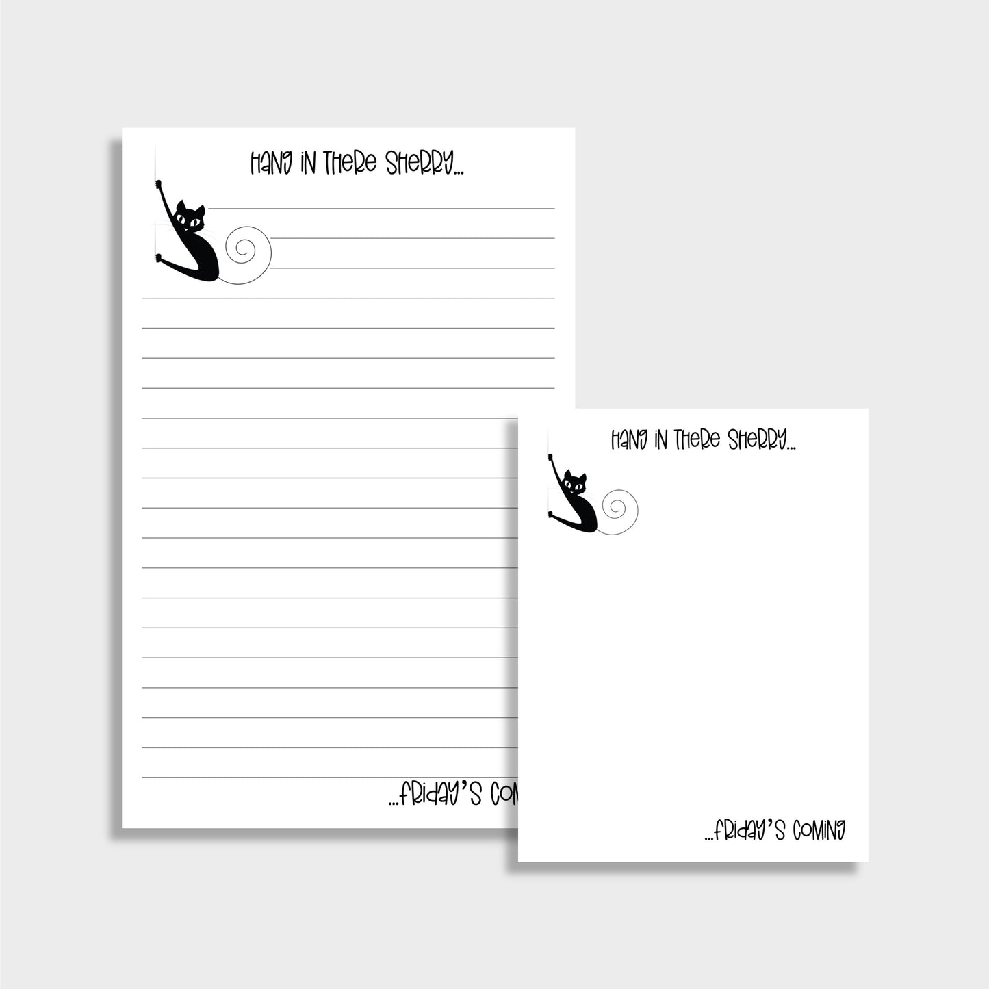 Cat - Hang in There Personalized Notepad