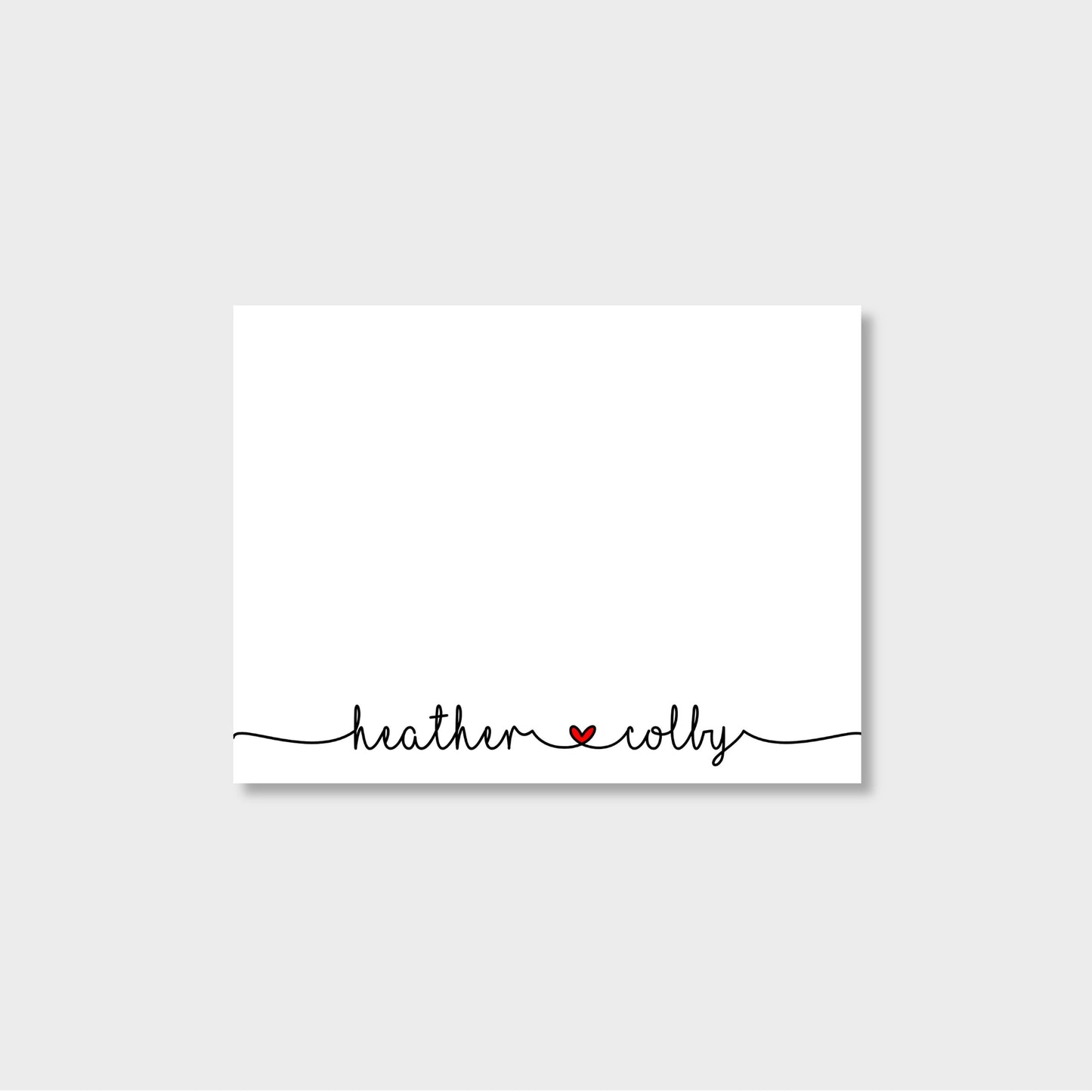 Couple in Love Personalized Notecard Stationery