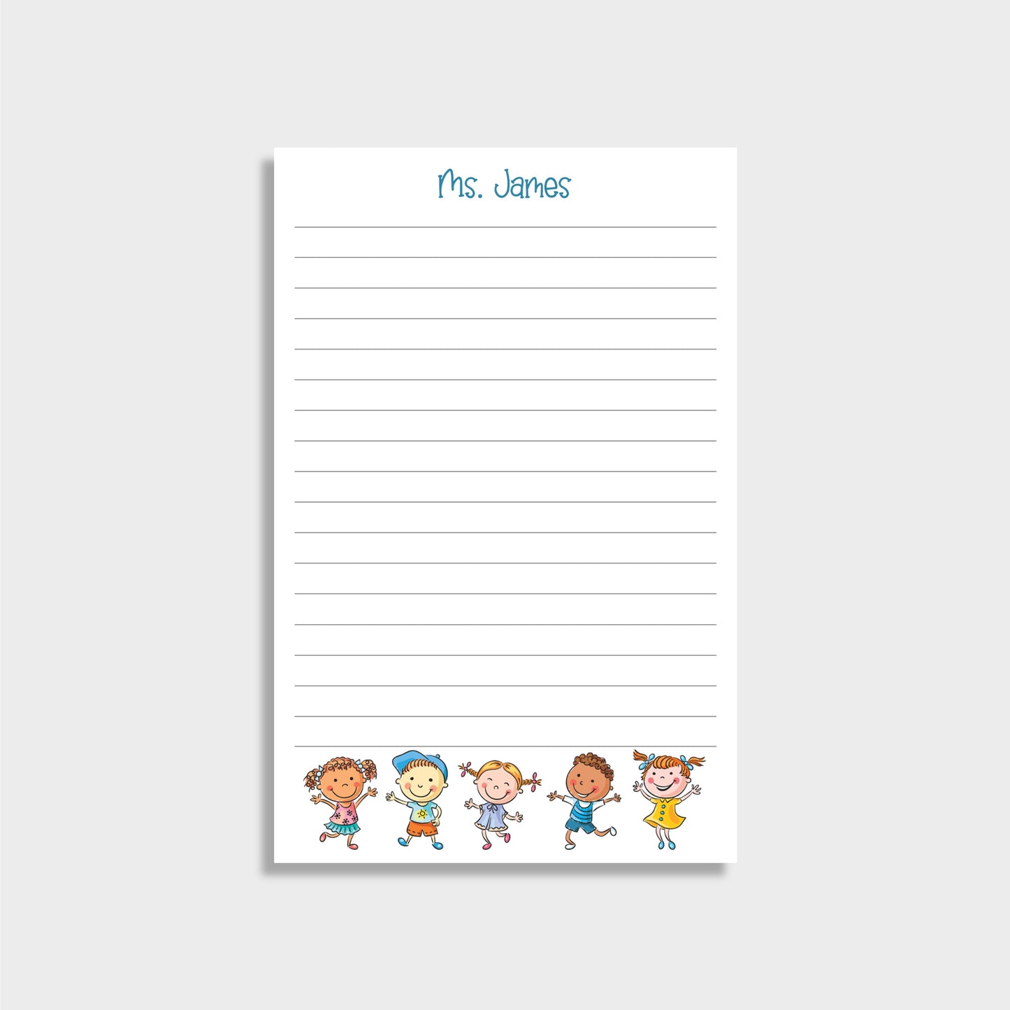 Children Personalized Pre-School Teacher Notepad