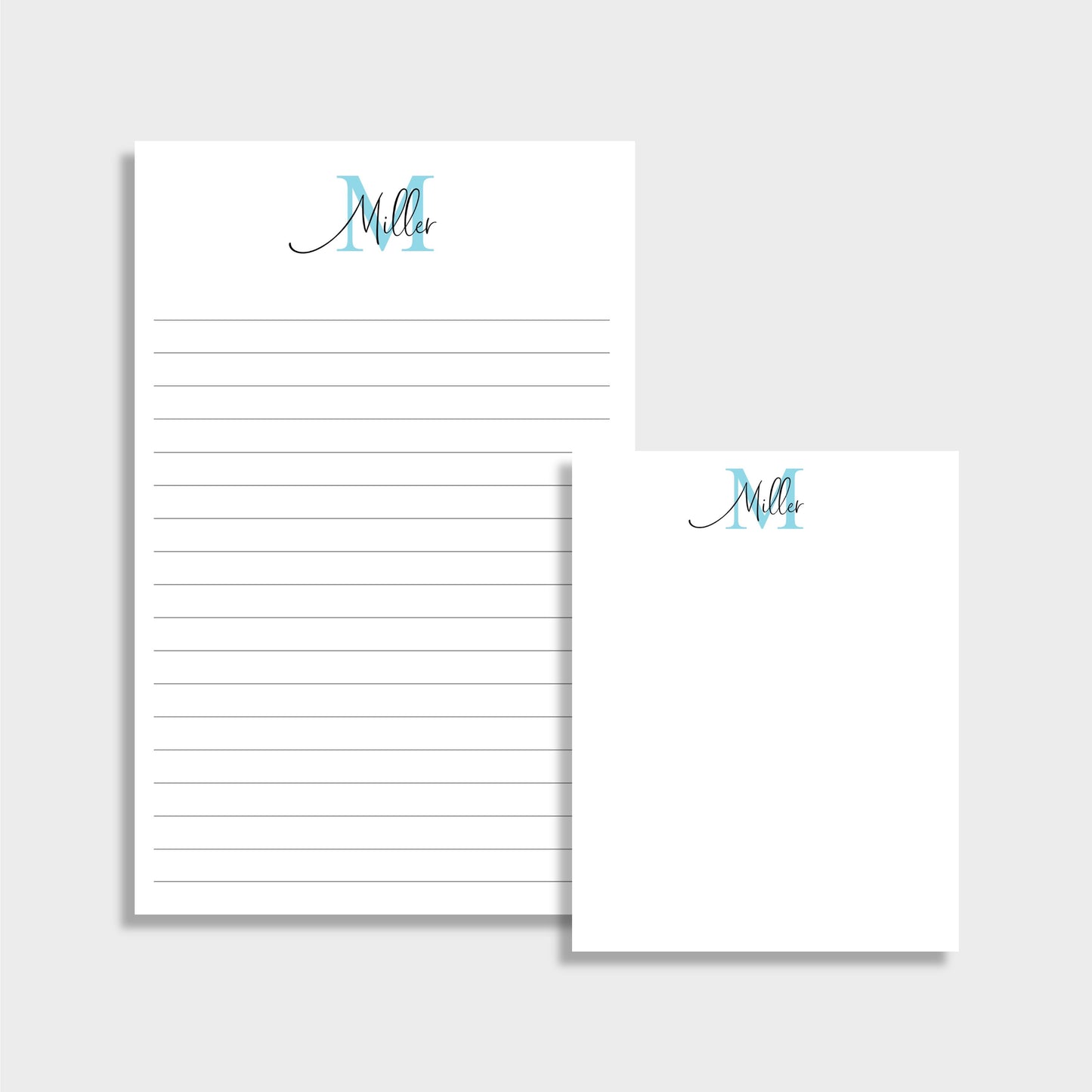 Last Name Initial Personalized Notepad