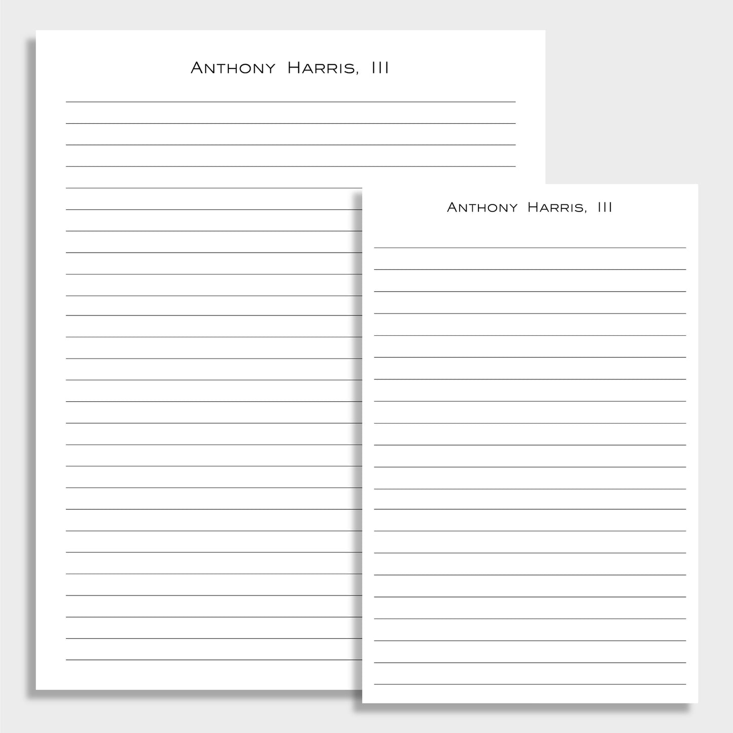 Lined Letter Personalized Notepad