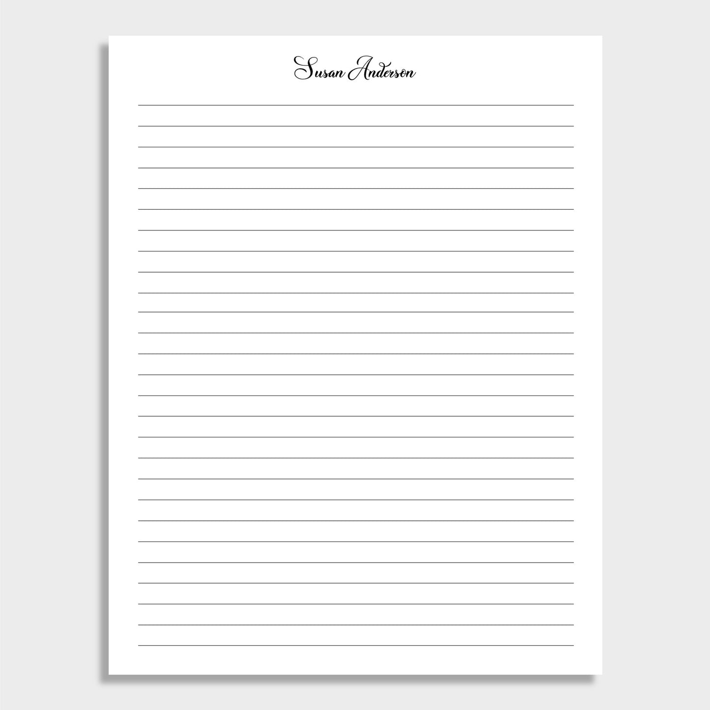 Lined Letter Personalized Notepad