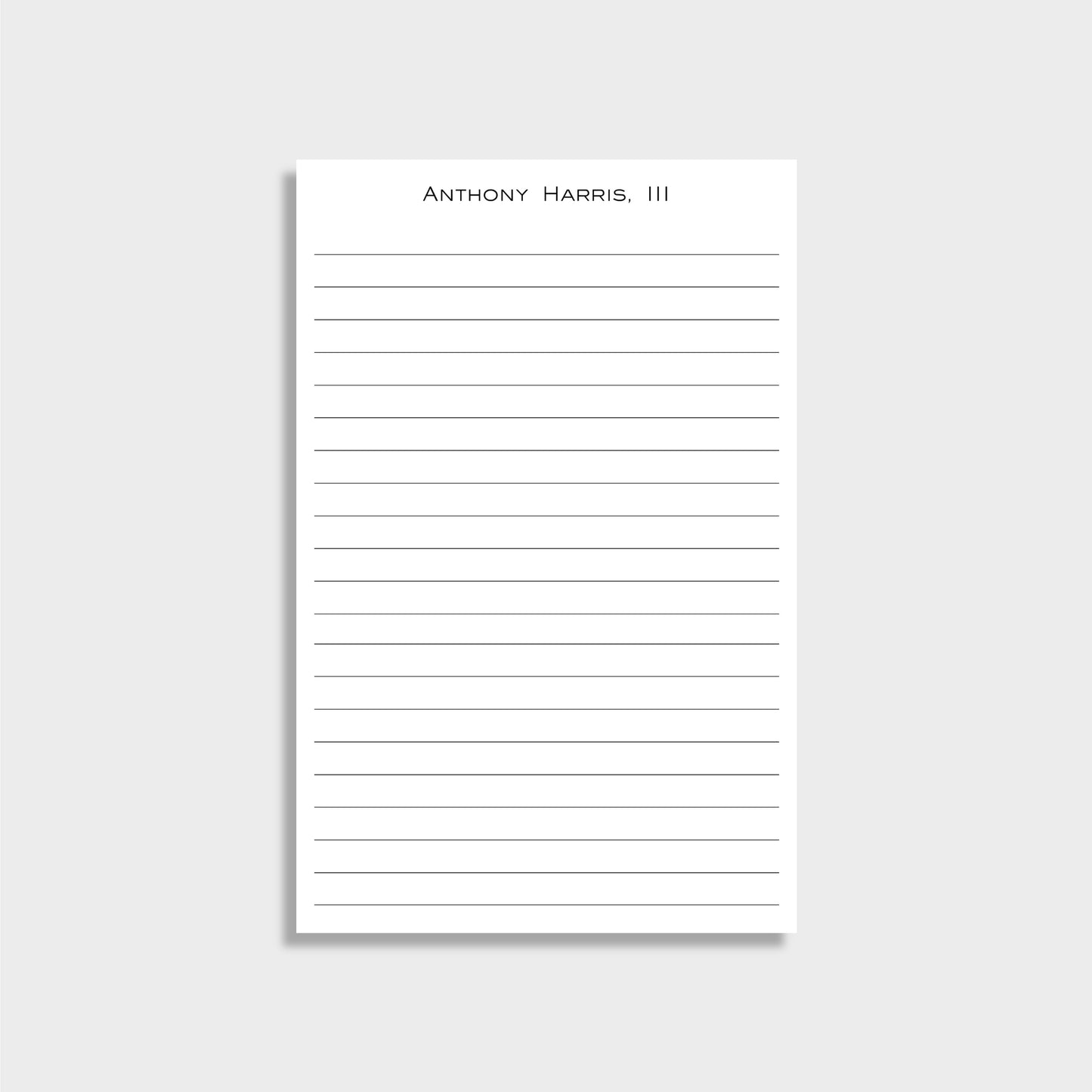 Lined Letter Personalized Notepad