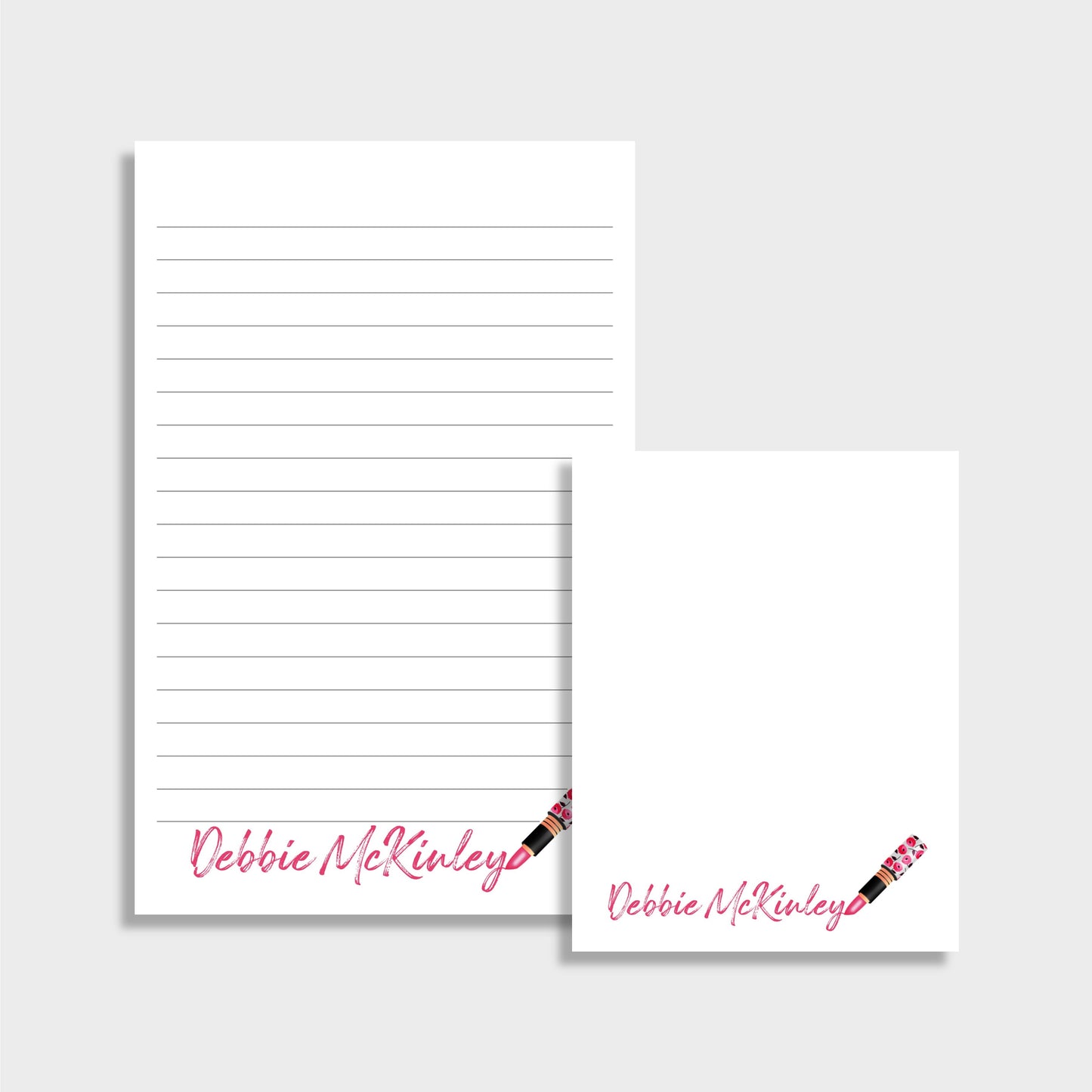 Girly Lipstick Personalized Notepad