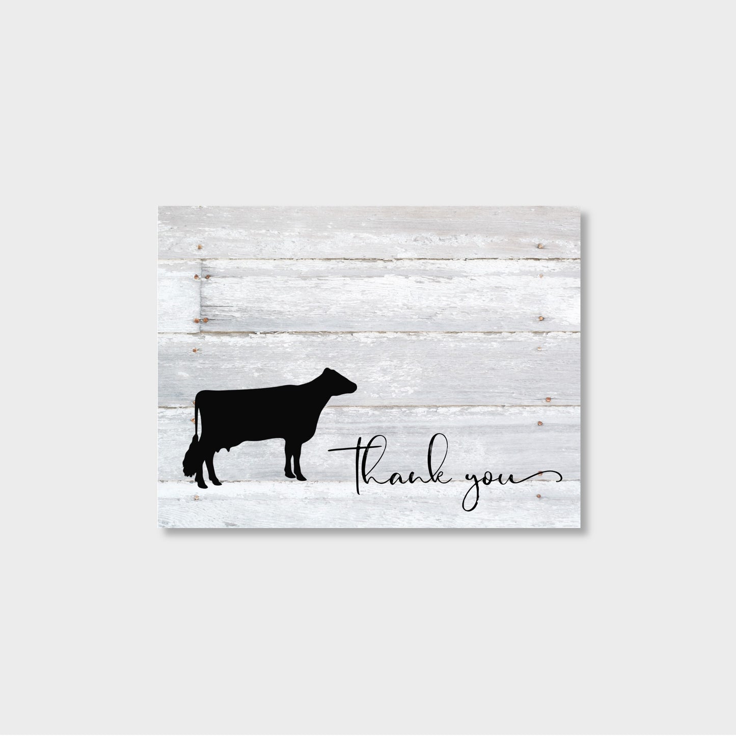 Livestock Show Dairy Cow Personalized Thank You Notecard Stationery