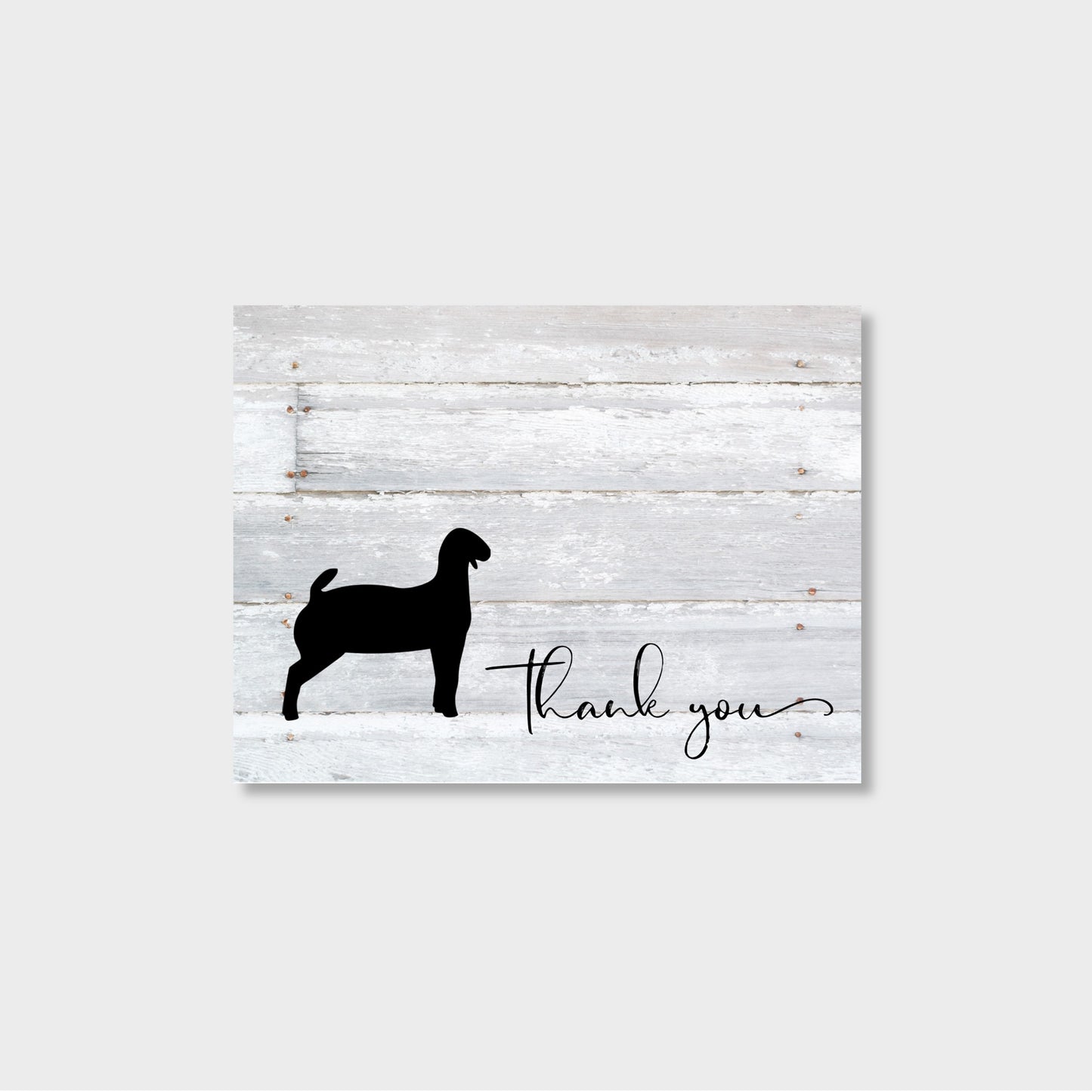 Livestock Show Goat Personalized Thank You Notecard Stationery