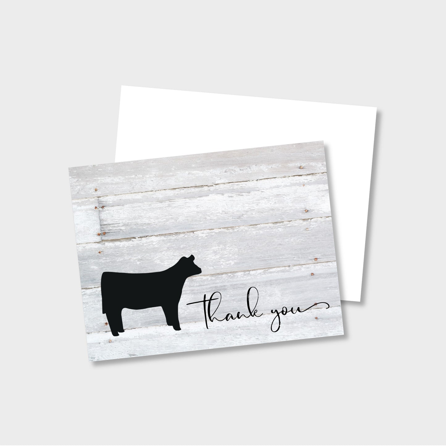 Livestock Show Heifer Personalized Thank You Notecard Stationery