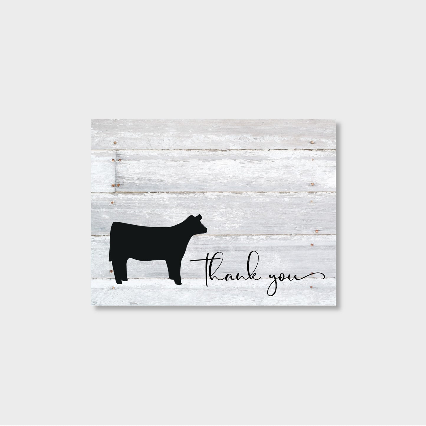 Livestock Show Heifer Personalized Thank You Notecard Stationery