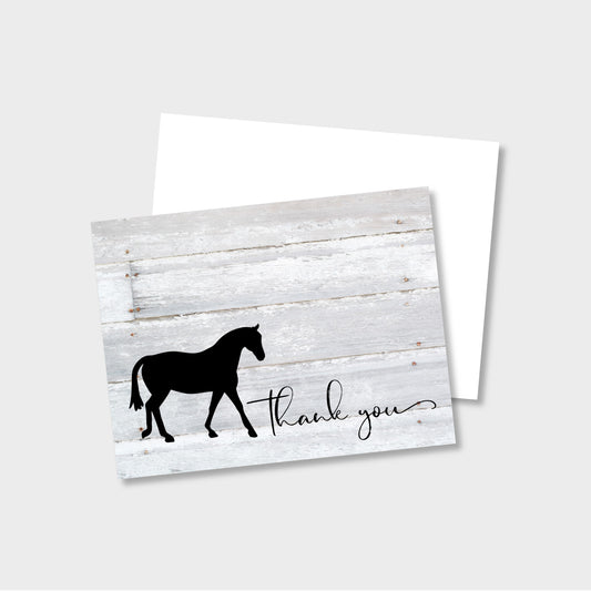 Livestock Horse Personalized Thank You Notecard Stationery