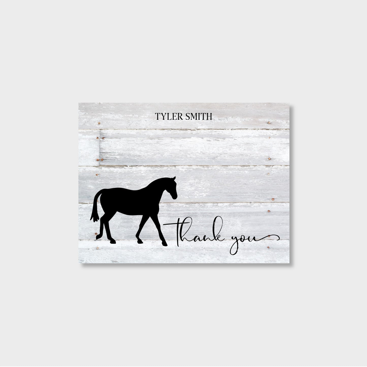 Livestock Horse Personalized Thank You Notecard Stationery