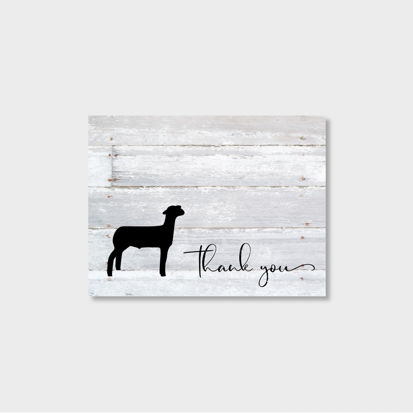 Livestock Show Lamb/Sheep Personalized Thank You Notecard Stationery