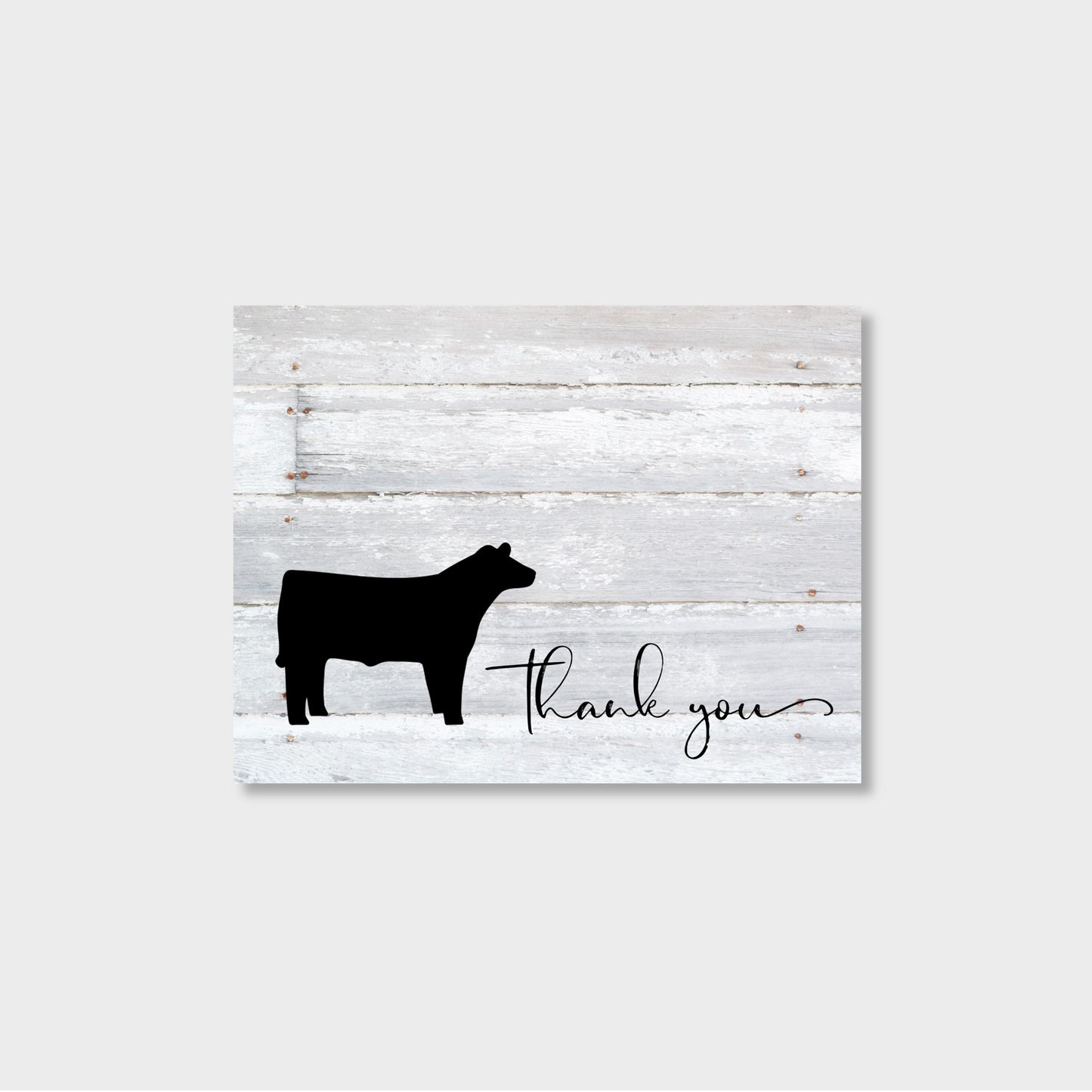 Livestock Show Steer Personalized Thank You Notecard Stationery