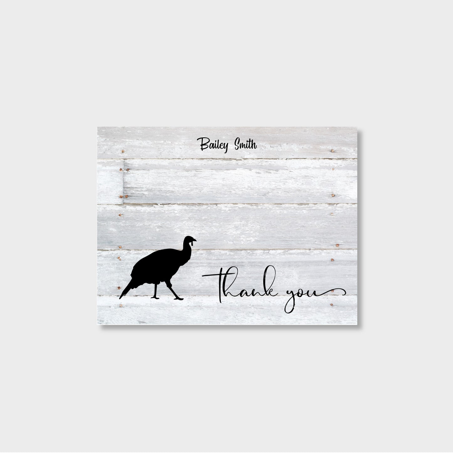 Livestock Jake/Tom Turkey Personalized Thank You Notecard Stationery