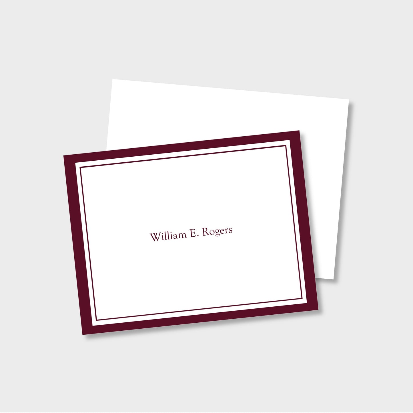 Simple Masculine Personalized Notecard Stationery