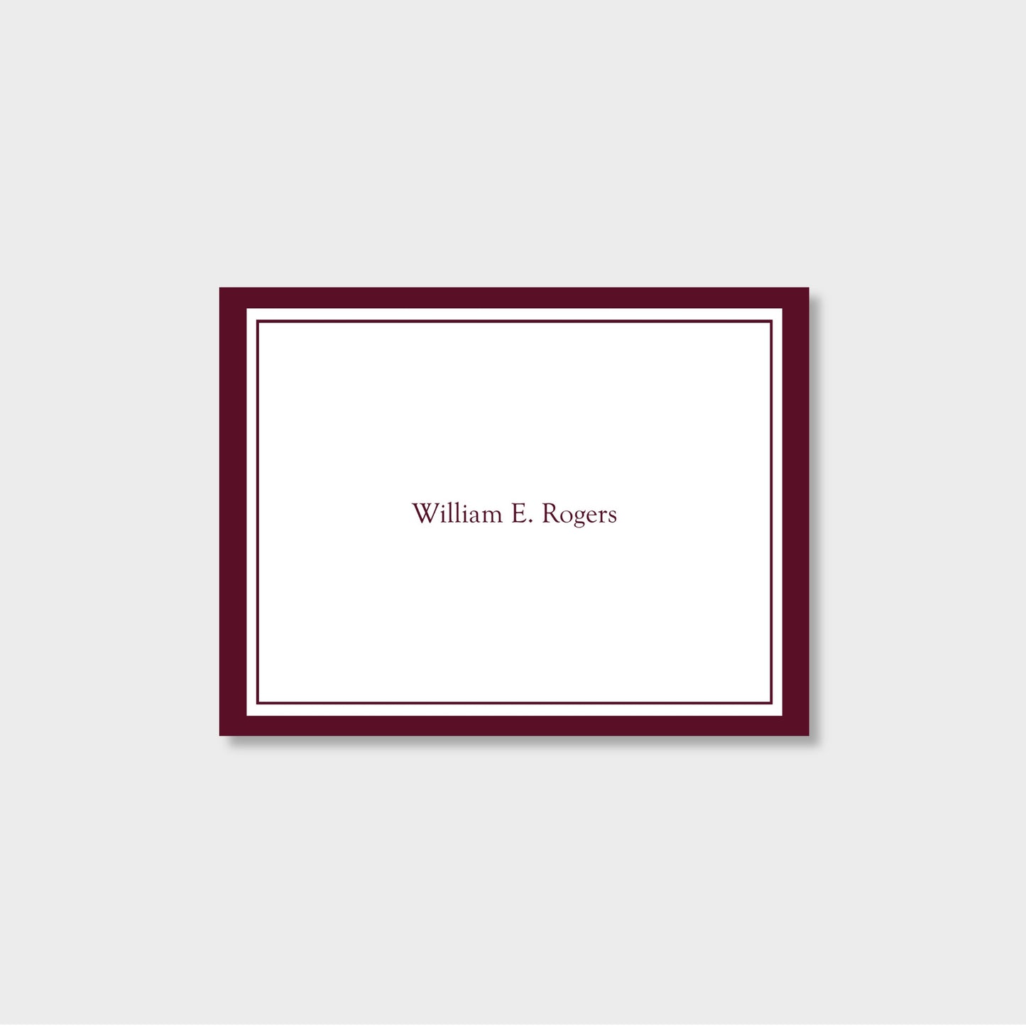 Simple Masculine Personalized Notecard Stationery