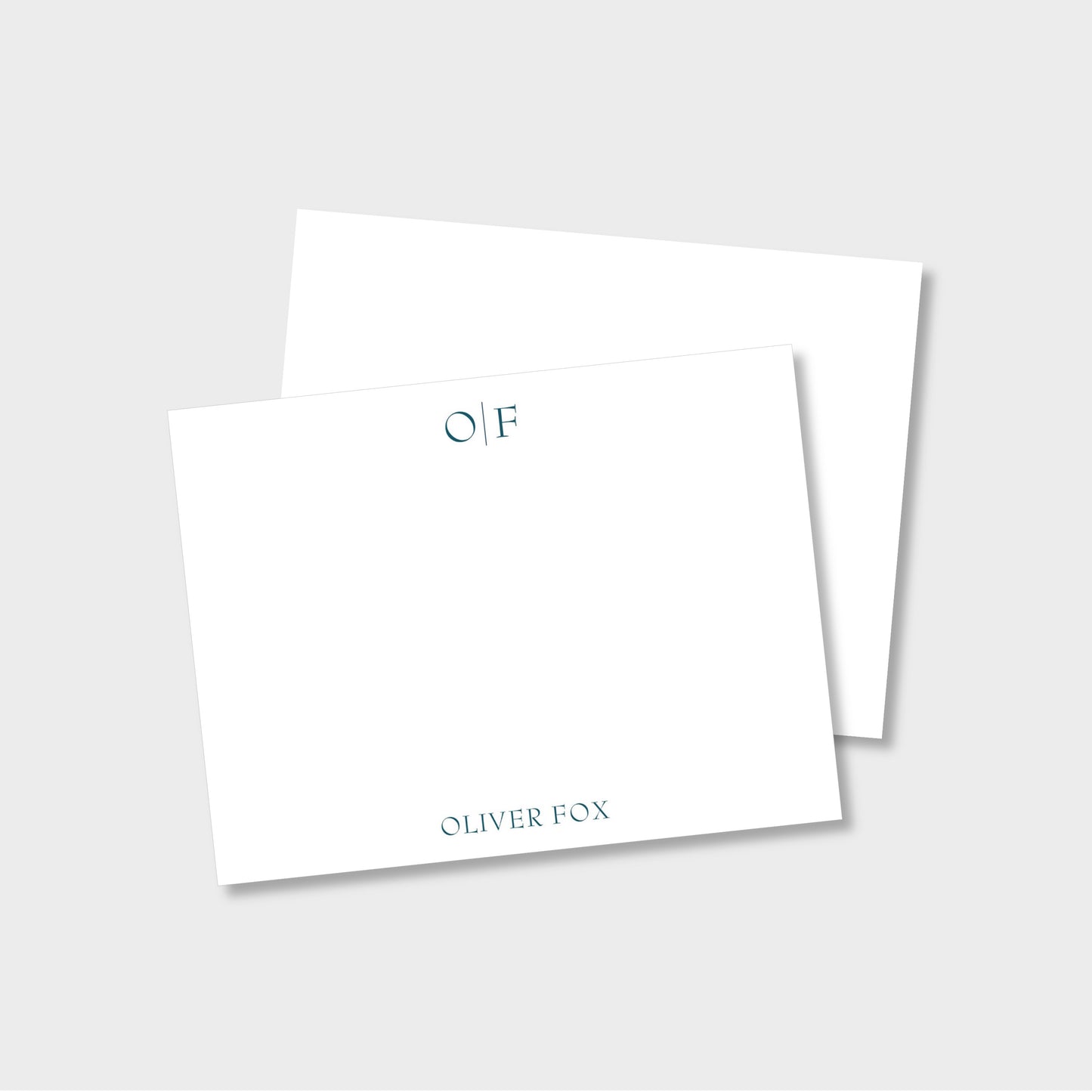 Masculine Monogram Personalized Notecard Stationery