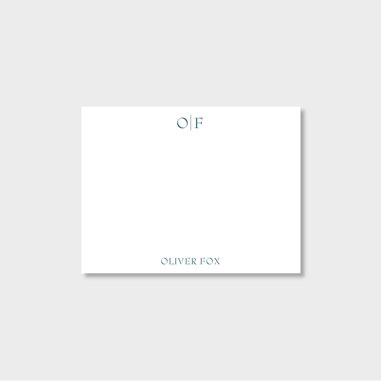 Masculine Monogram Personalized Notecard Stationery