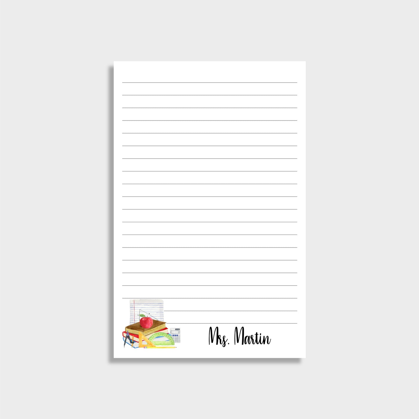 Math Teacher Personalized Notepad