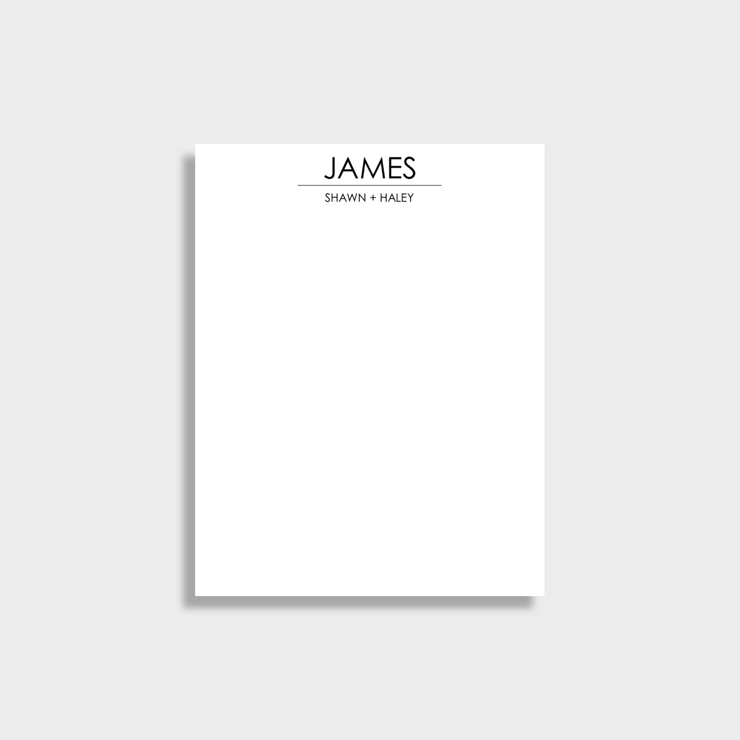 Minimalist Family Personalized Notepad