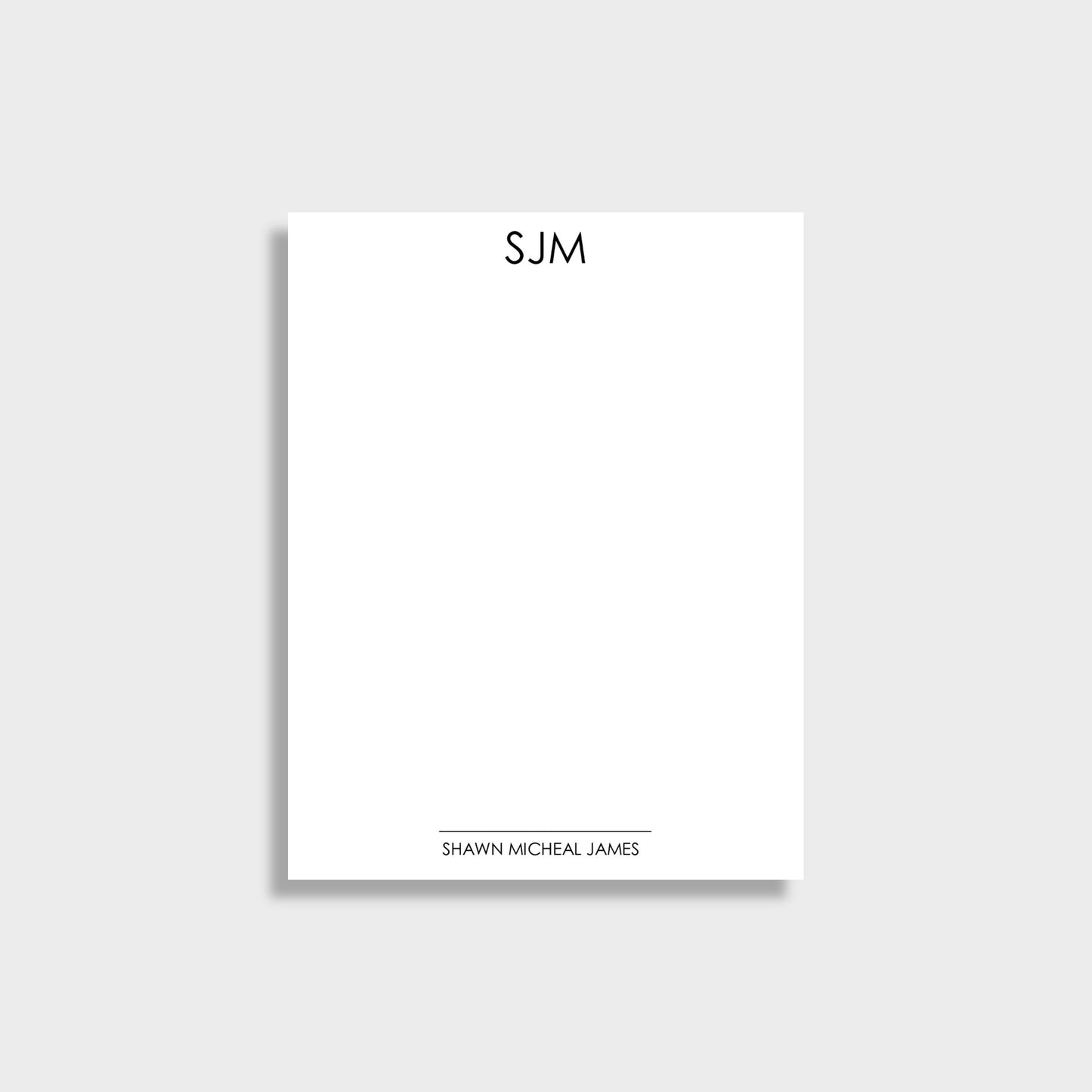 Minimalist Monogram Personalized Notepad