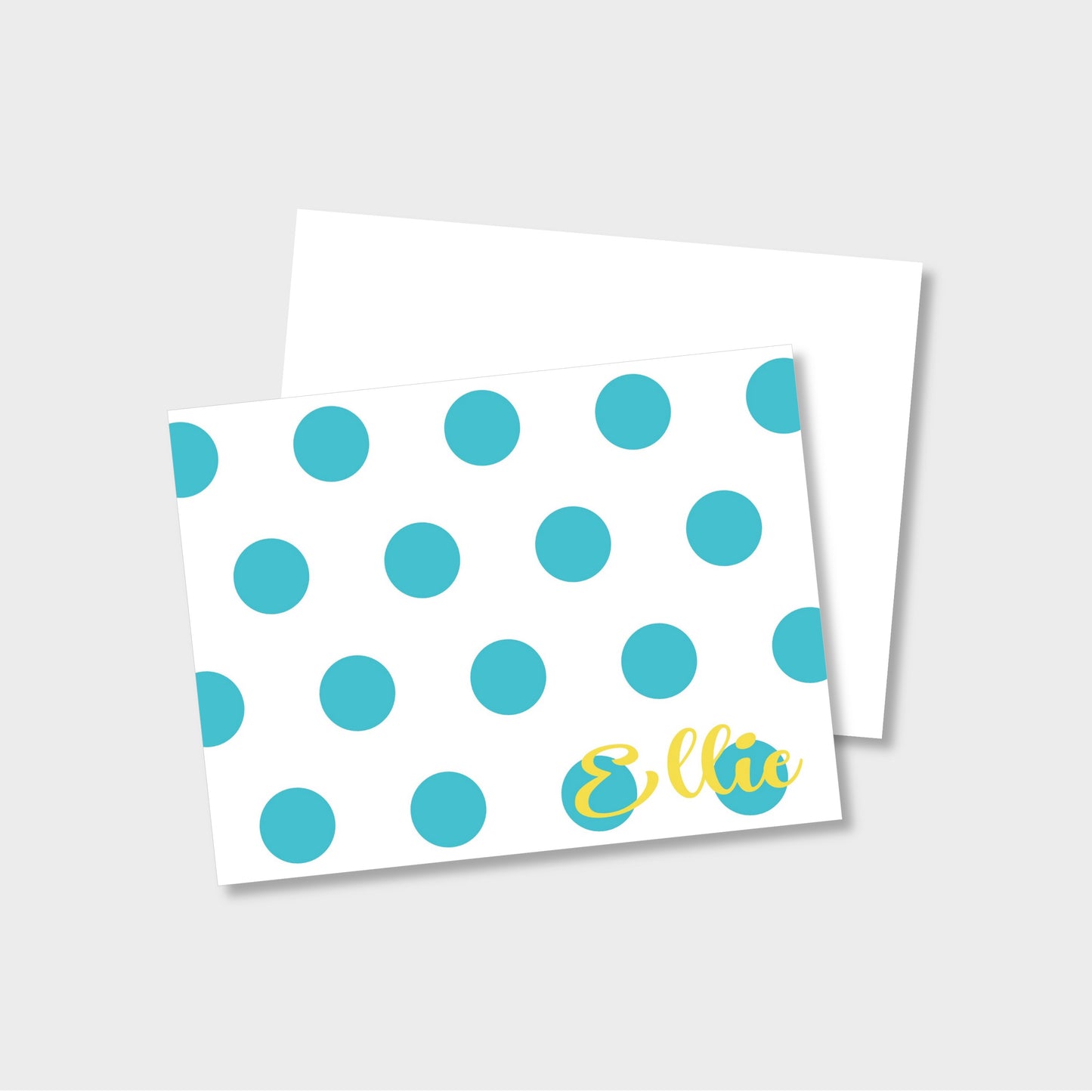 Polka Dot Personalized Notecard Stationery