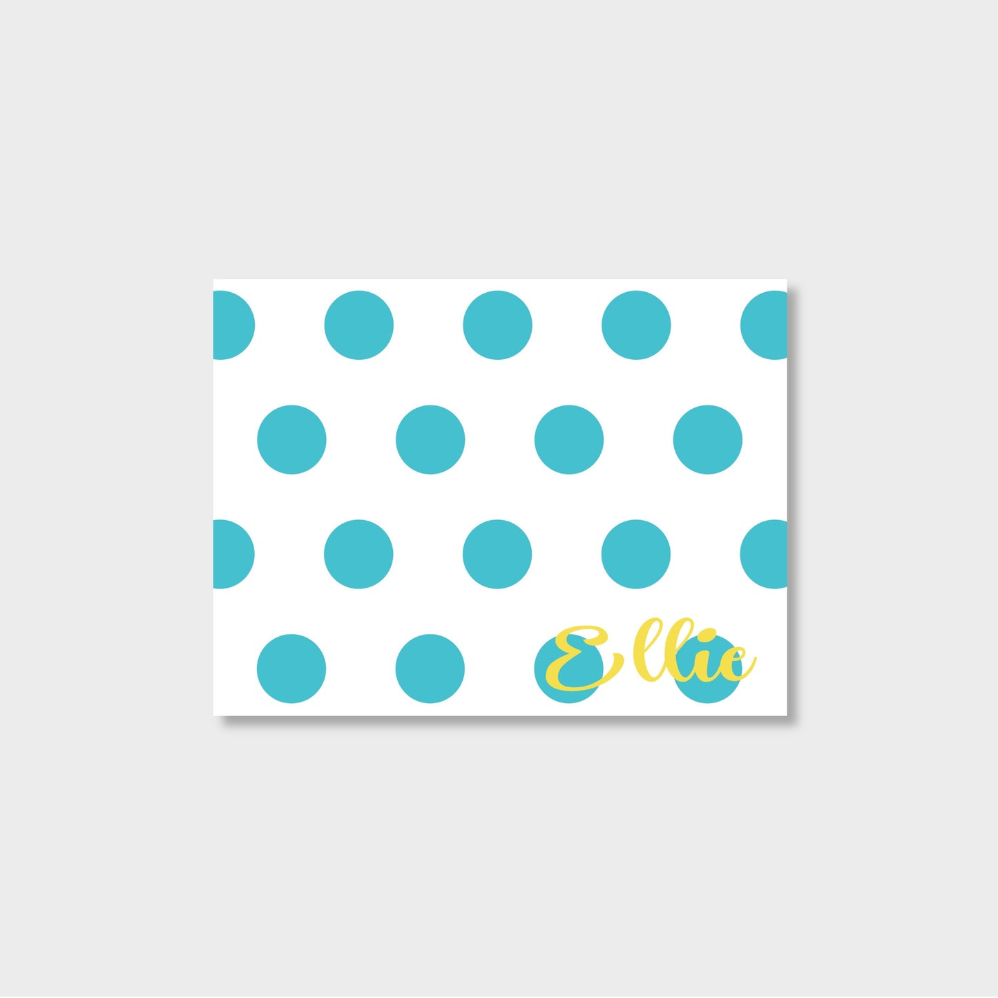 Polka Dot Personalized Notecard Stationery