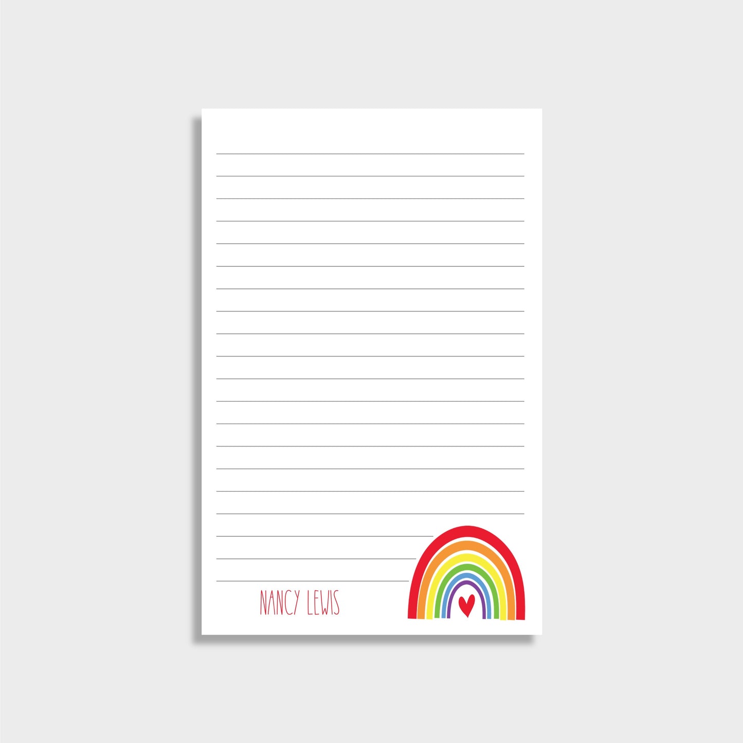 Rainbow Personalized Notepad