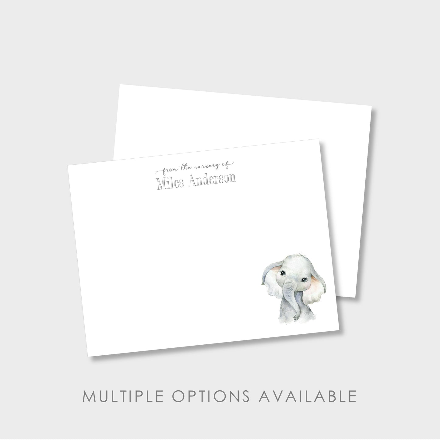 Baby Safari Personalized Notecard Stationery