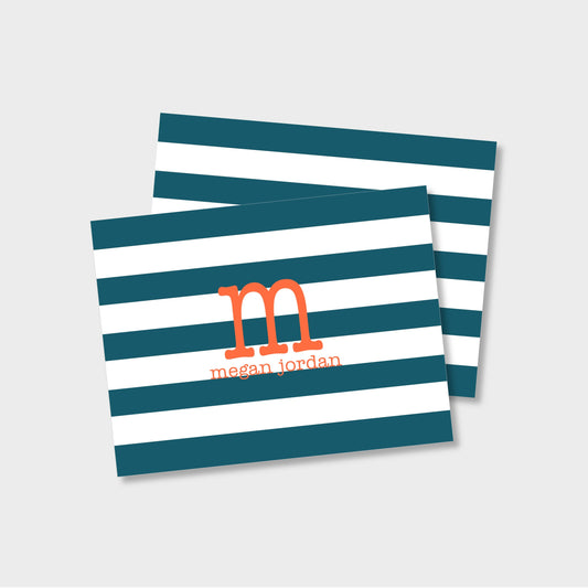 Fun Stripe Personalized Notecard Stationery