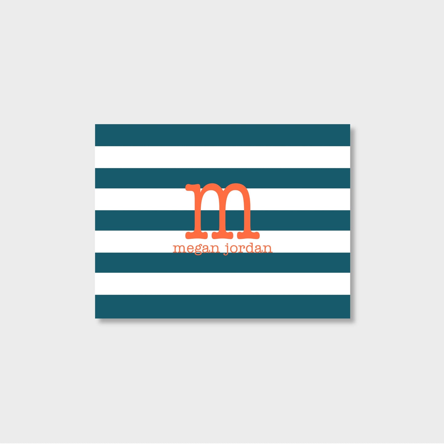 Fun Stripe Personalized Notecard Stationery