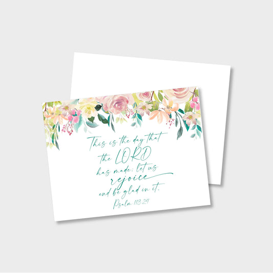 This Is The Day The Lord Has Made - Psalm 118:24 Religious Notecard Stationery