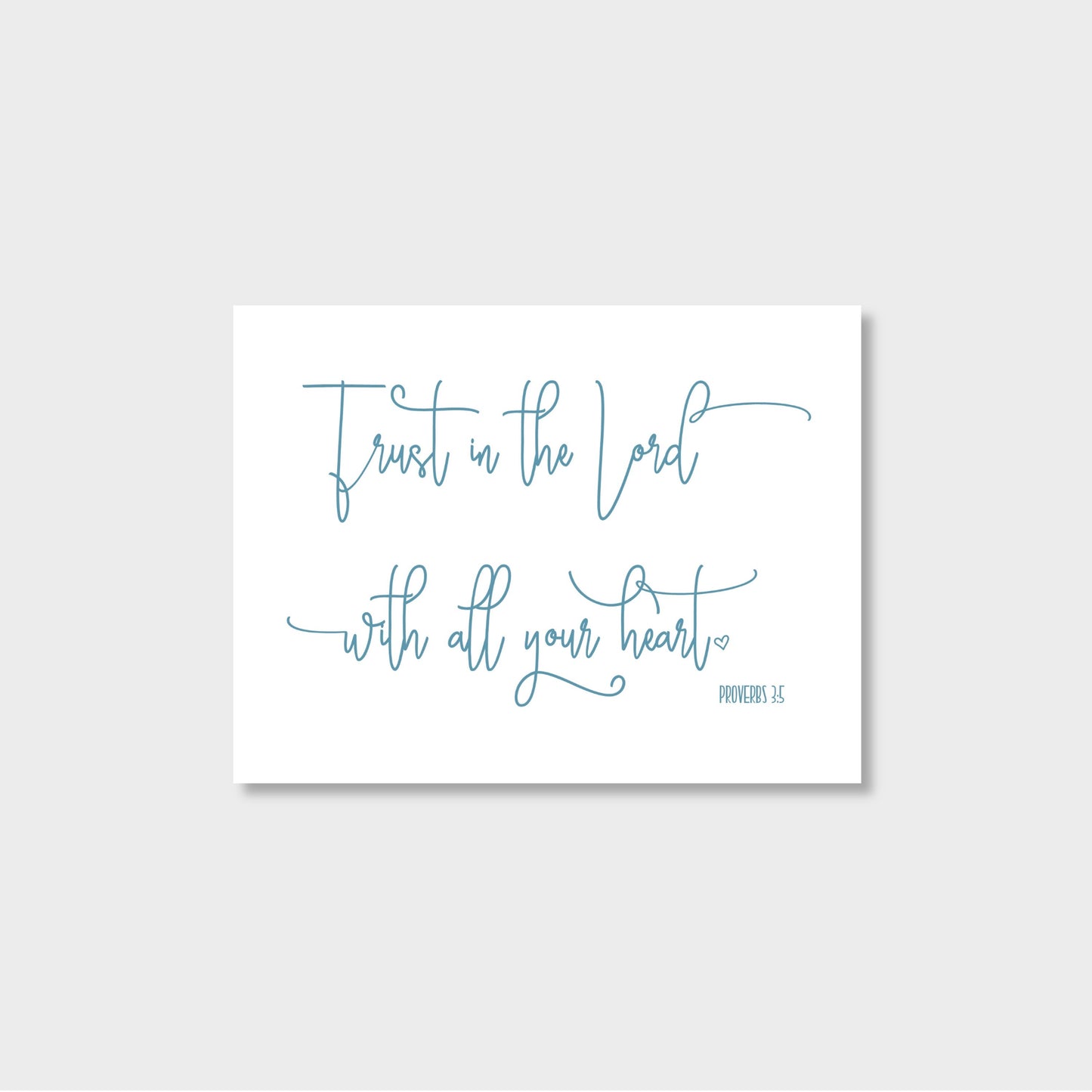 Trust In The Lord - Proverbs 3:5 Religious Notecard Stationery