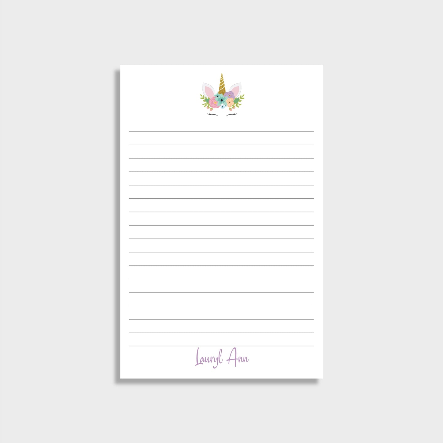 Unicorn Personalized Notepad