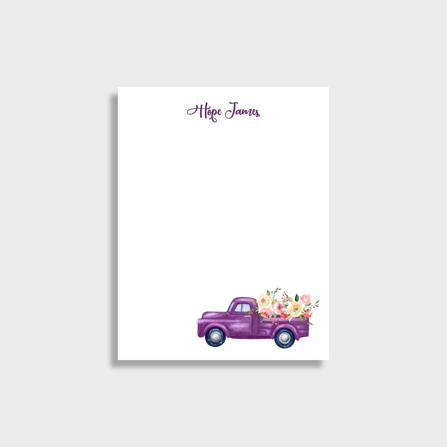 Vintage Truck Personalized Notepad