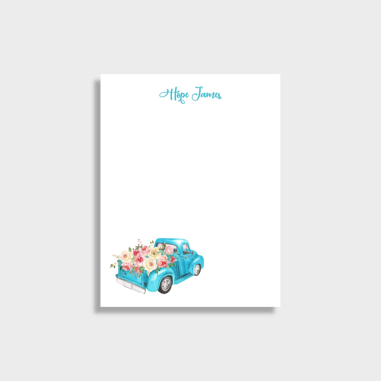 Vintage Truck Personalized Notepad