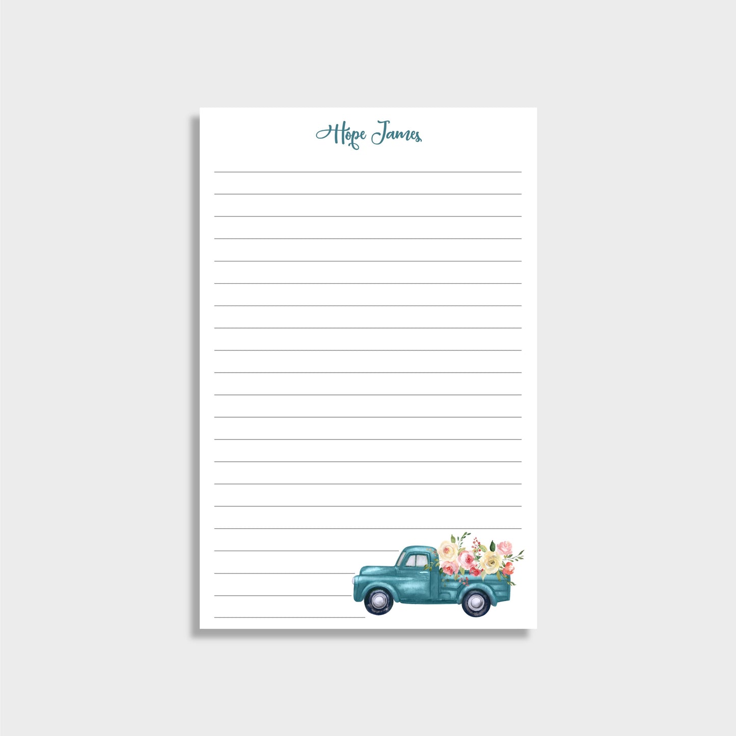 Vintage Truck Personalized Notepad