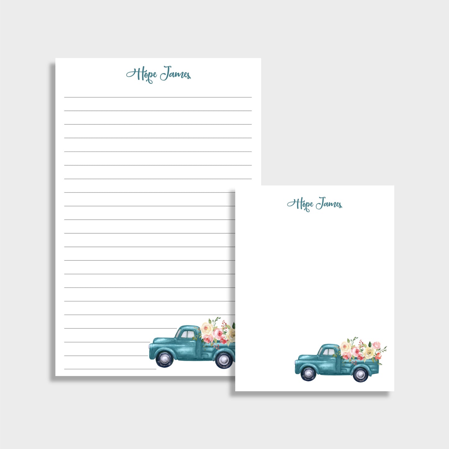 Vintage Truck Personalized Notepad